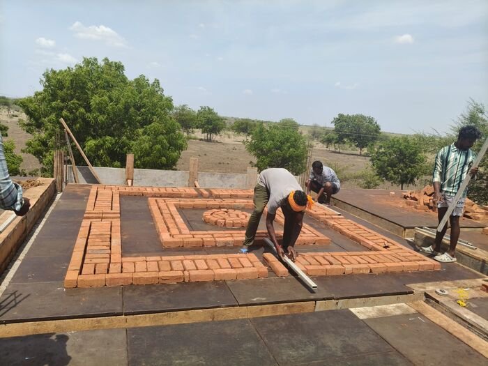 Maaran Construction — Mid-Stage Brickwork, Manachanallur